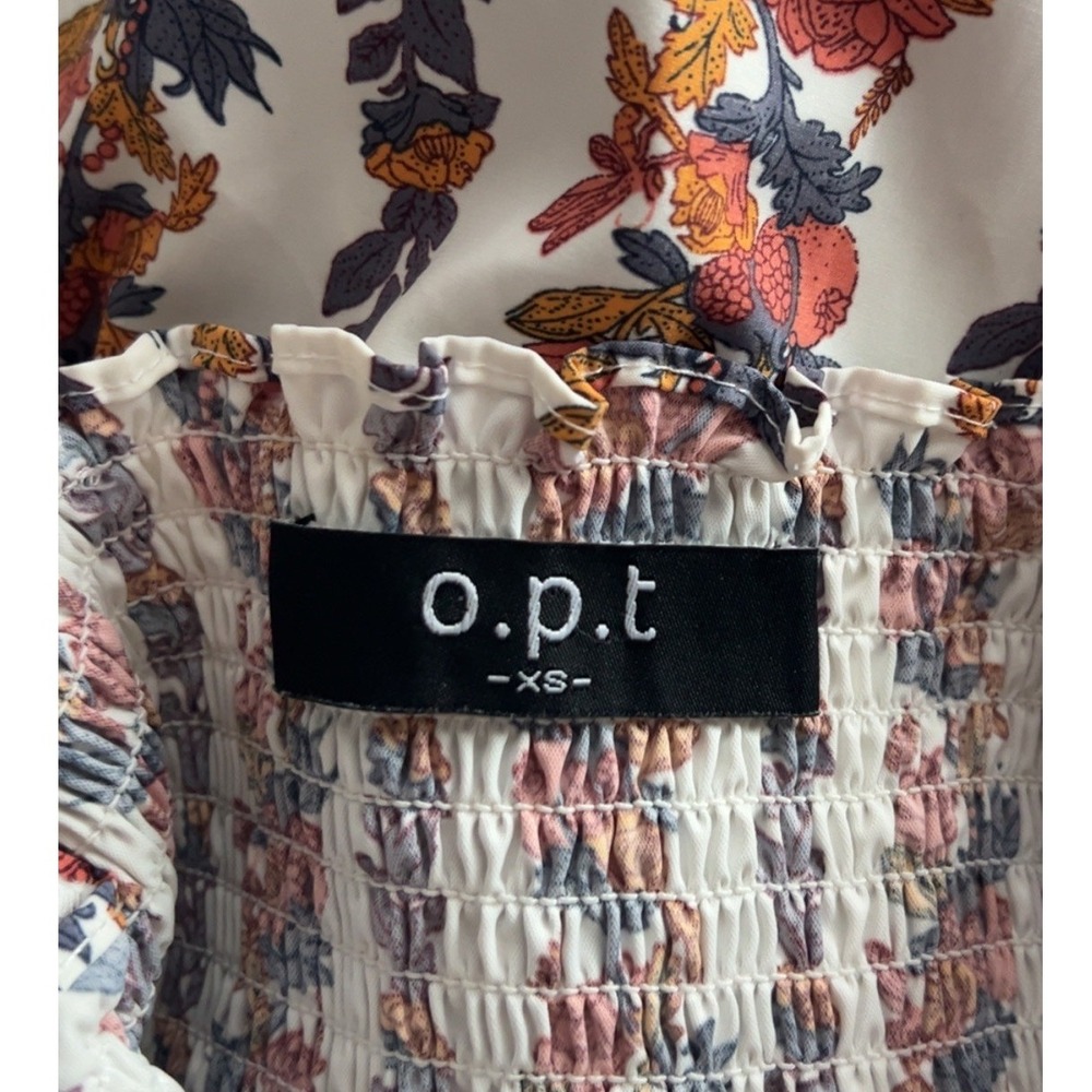 O.P.T. Daphne Floral Smocked Midi Dress by Anthropologie SZ: XS - Picture 9 of 12